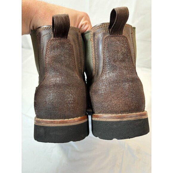 Cabelas 4most Leather Brown Boots Man’s Size 14 M Vibram Soles - Picture 7 of 12